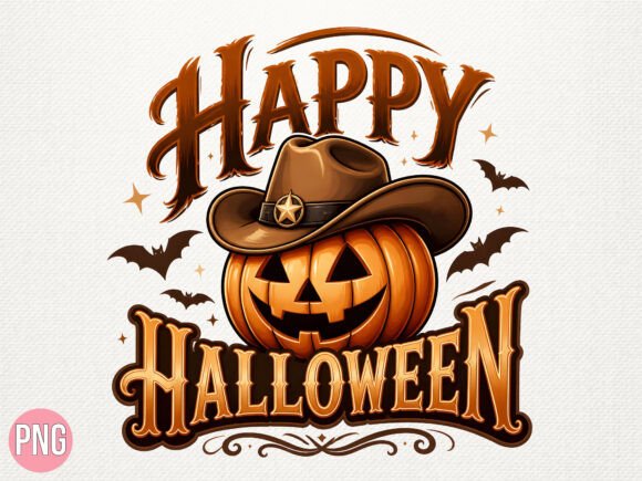 Download Cowboy Pumpkin Happy Halloween Shirt PNG - Happy Collection