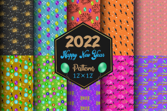 Download Happy New Year Digital Paper &amp; Pattern - Happy Collection