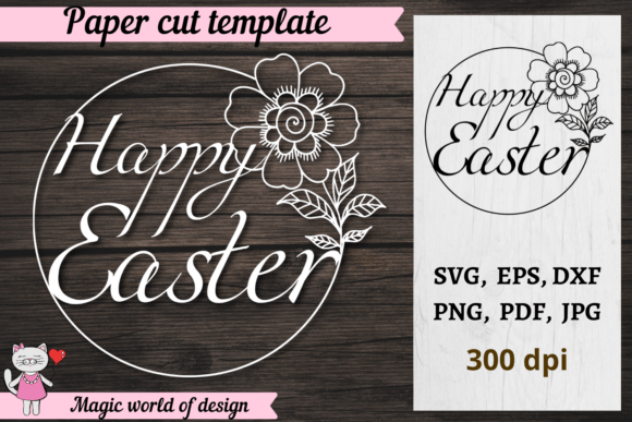Download Happy Easter Papercut SVG, Frame Outline - Happy Collection