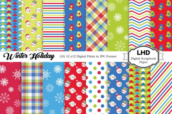 Download Winter Holiday Digital Paper - Snowman - Snowman Collection
