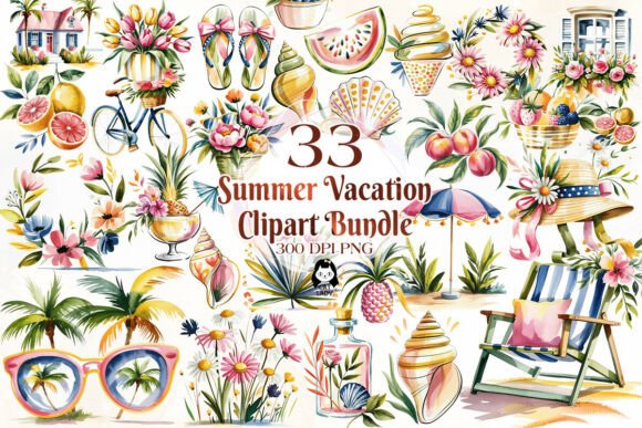 Download Cottage Summer Floral Watercolor Clipart - Floral watercolor Collection