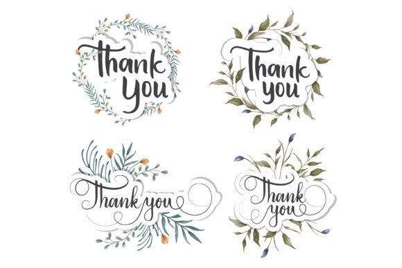 Download Floral Watercolor Thank You Script - Floral watercolor Collection